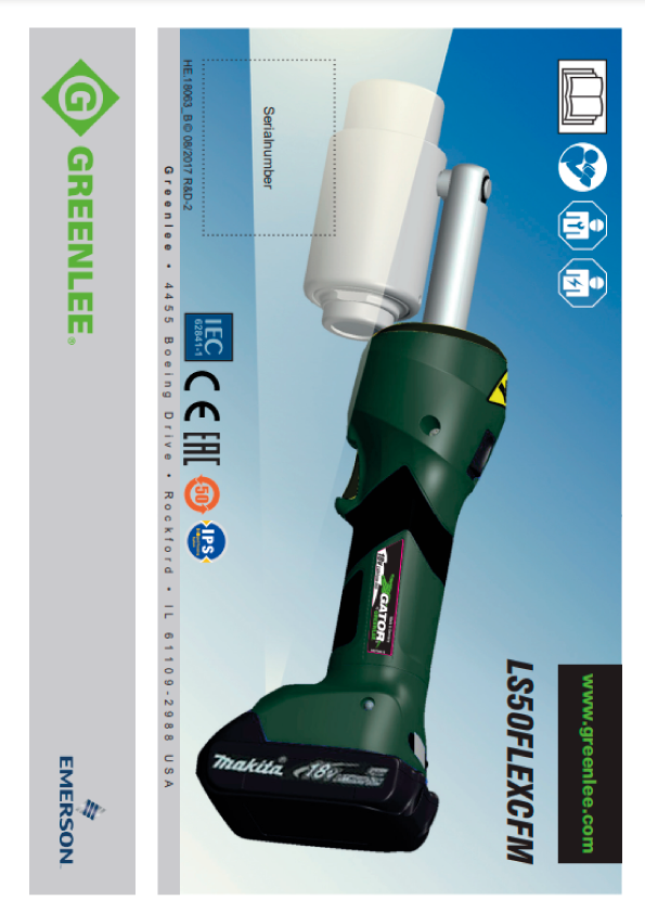 Greenlee - LS 50FLEX CFM Käyttöohjeet