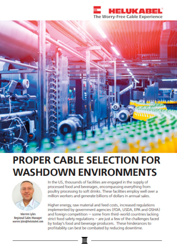 HELUKABEL - Cable Selection For Washdown Environments - Brochure