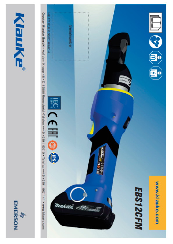 Klauke - EBS 12 CFM Instructions For Use