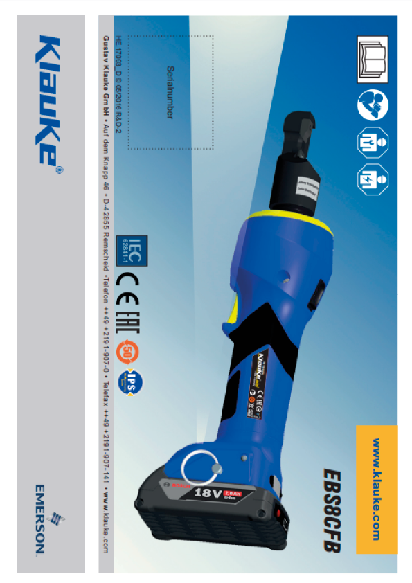 Klauke - EBS 8 CFB Instructions For Use