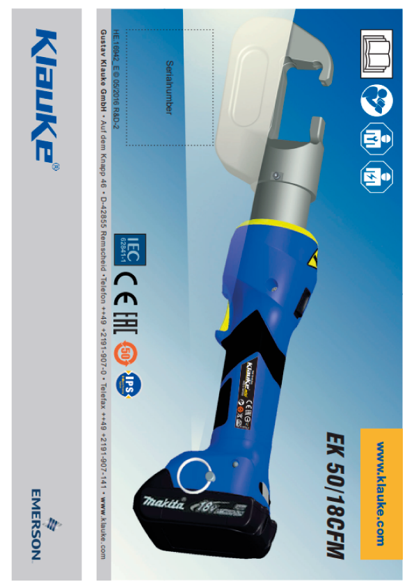 Klauke - EK 5018 CFM Instructions For Use 
