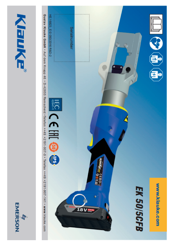 Klauke - EK 505 CFB Instructions For Use 