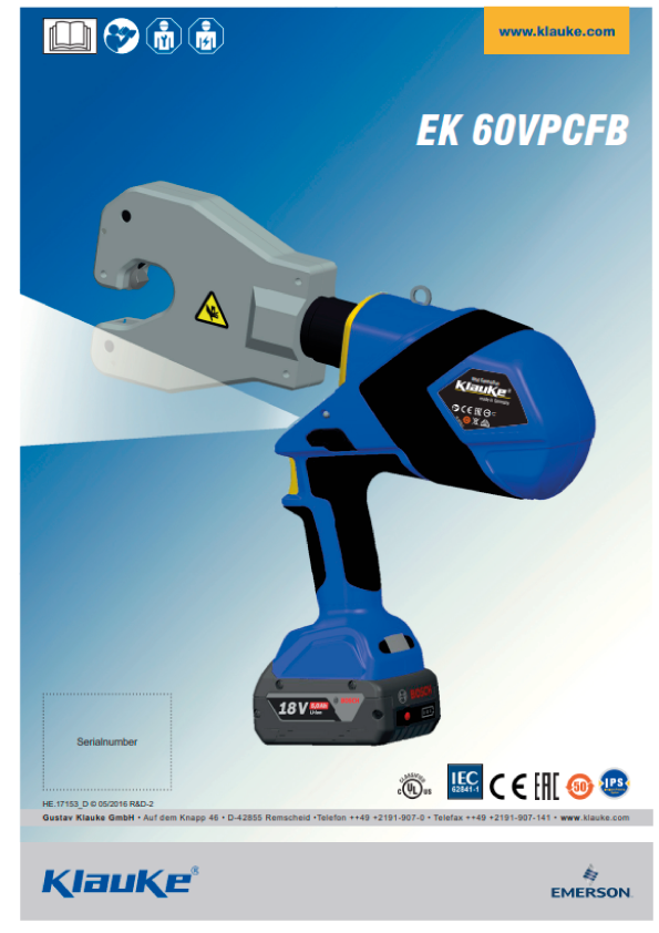 Klauke - EK 60 VP CFB Instructions For Use 