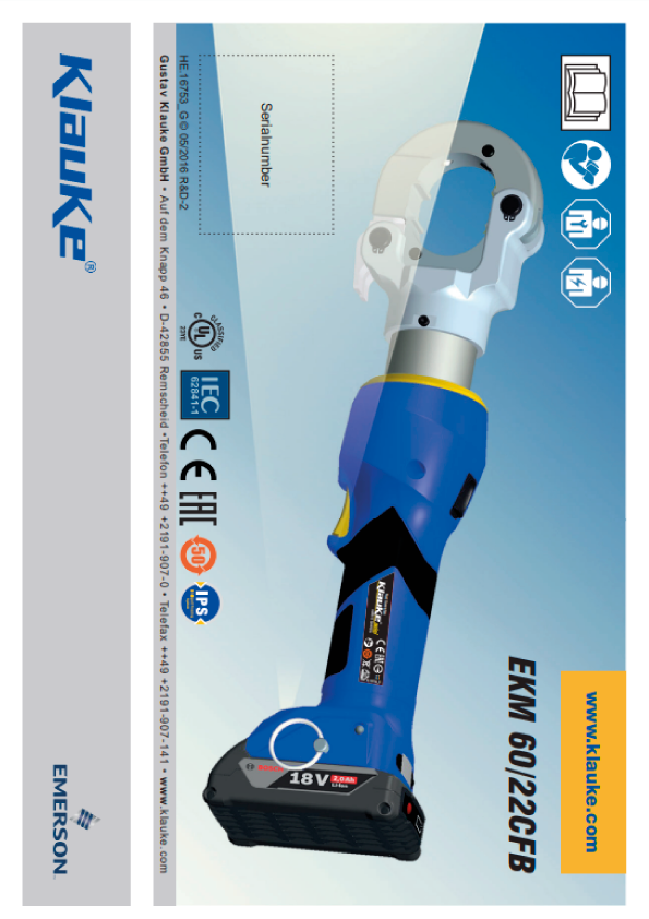 Klauke - EKM 6022 CFB Instructions For Use