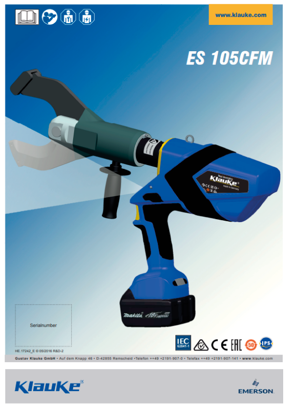 Klauke - ES 105 CFM Instructions For Use