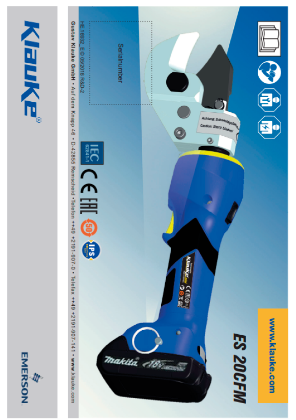 Klauke - ES 20 CFM Instructions For Use