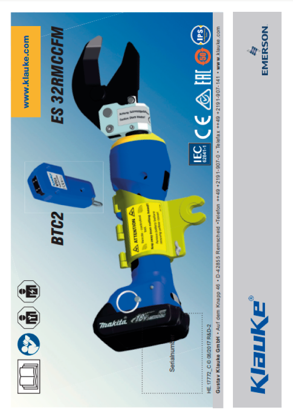 Klauke - ES 32RMC CFM Instructions For Use