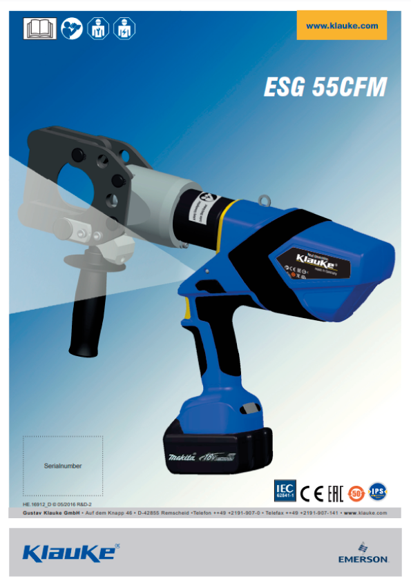 Klauke - ESG 55 CFM Instructions For Use