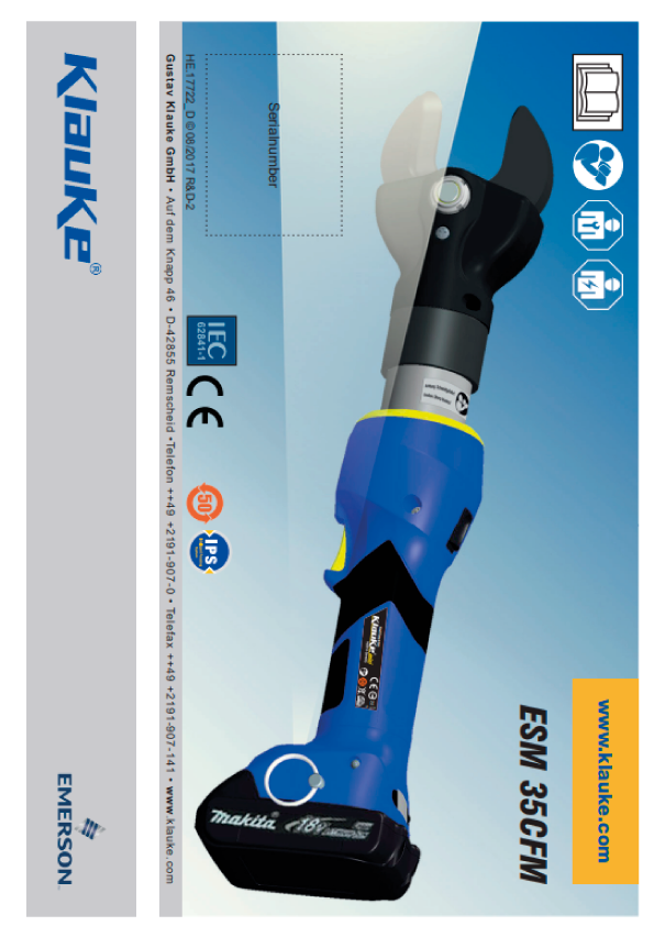 Klauke - ESM 35 CFM Instructions For Use