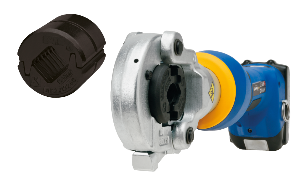 Klauke EKM6022CFB tool with AE221325–AE2213240 dies