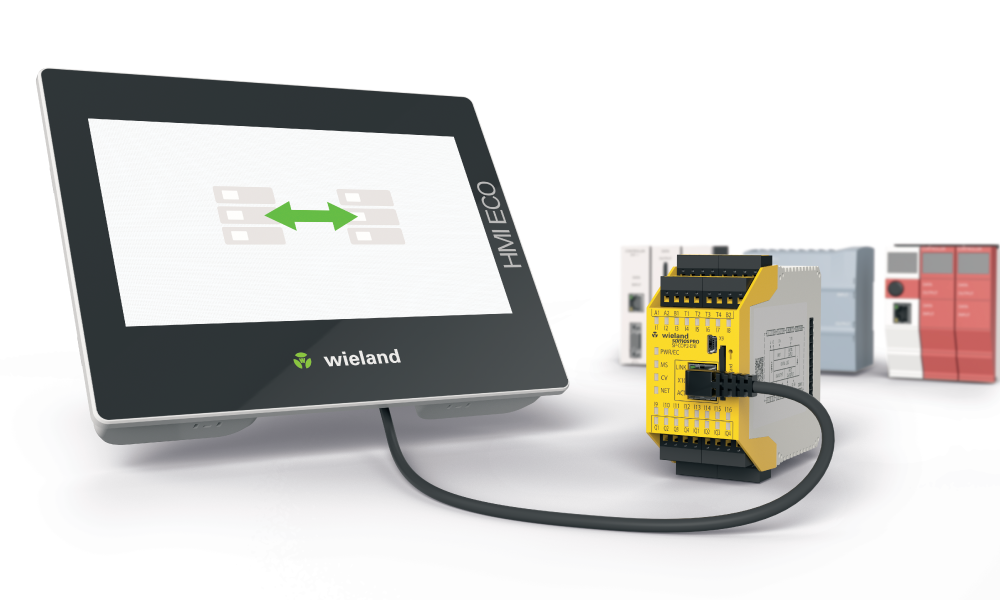 Wieland Electric samos® PRO safety controller and HMI ECO display.