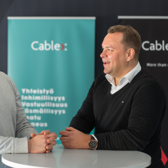 Cablexin työntekijät Ville Hyvönen ja Miikka Laaksonen