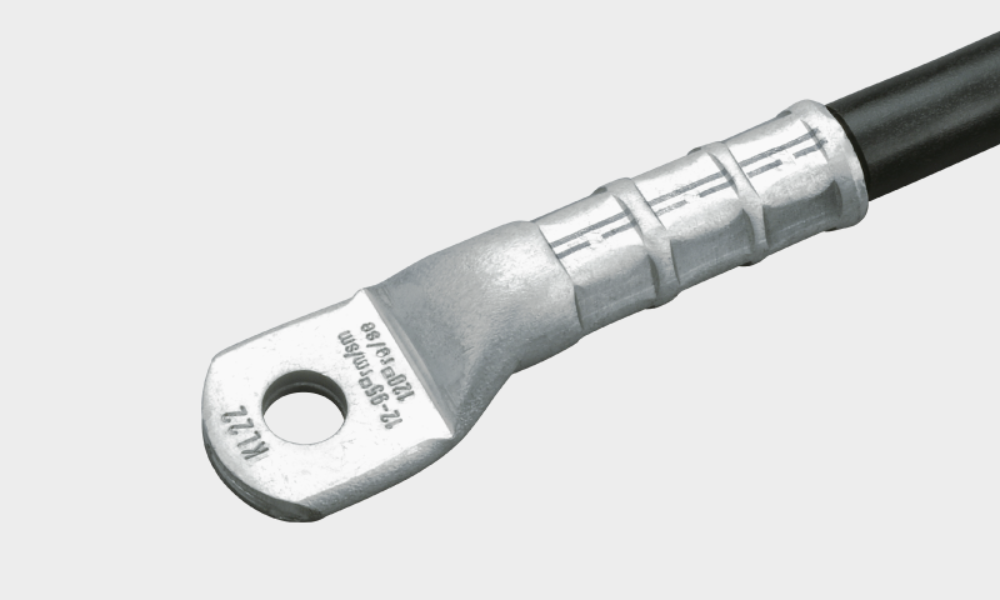 Klauke crimped cable lug (hexagonal crimp)